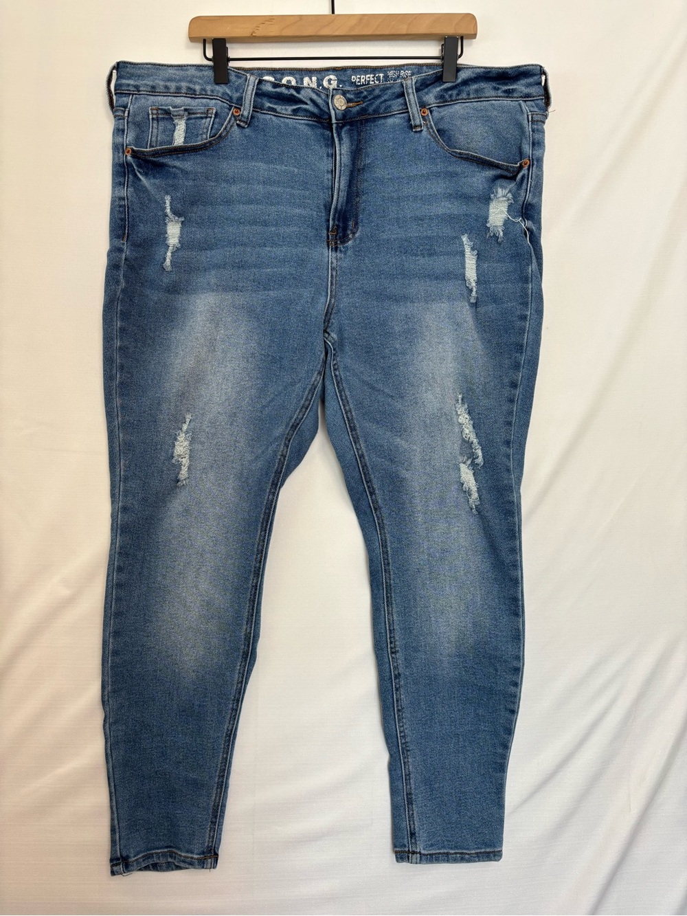 SONG Perfect Distressed High-Rise  Skinny Ankle Jeans Size 20